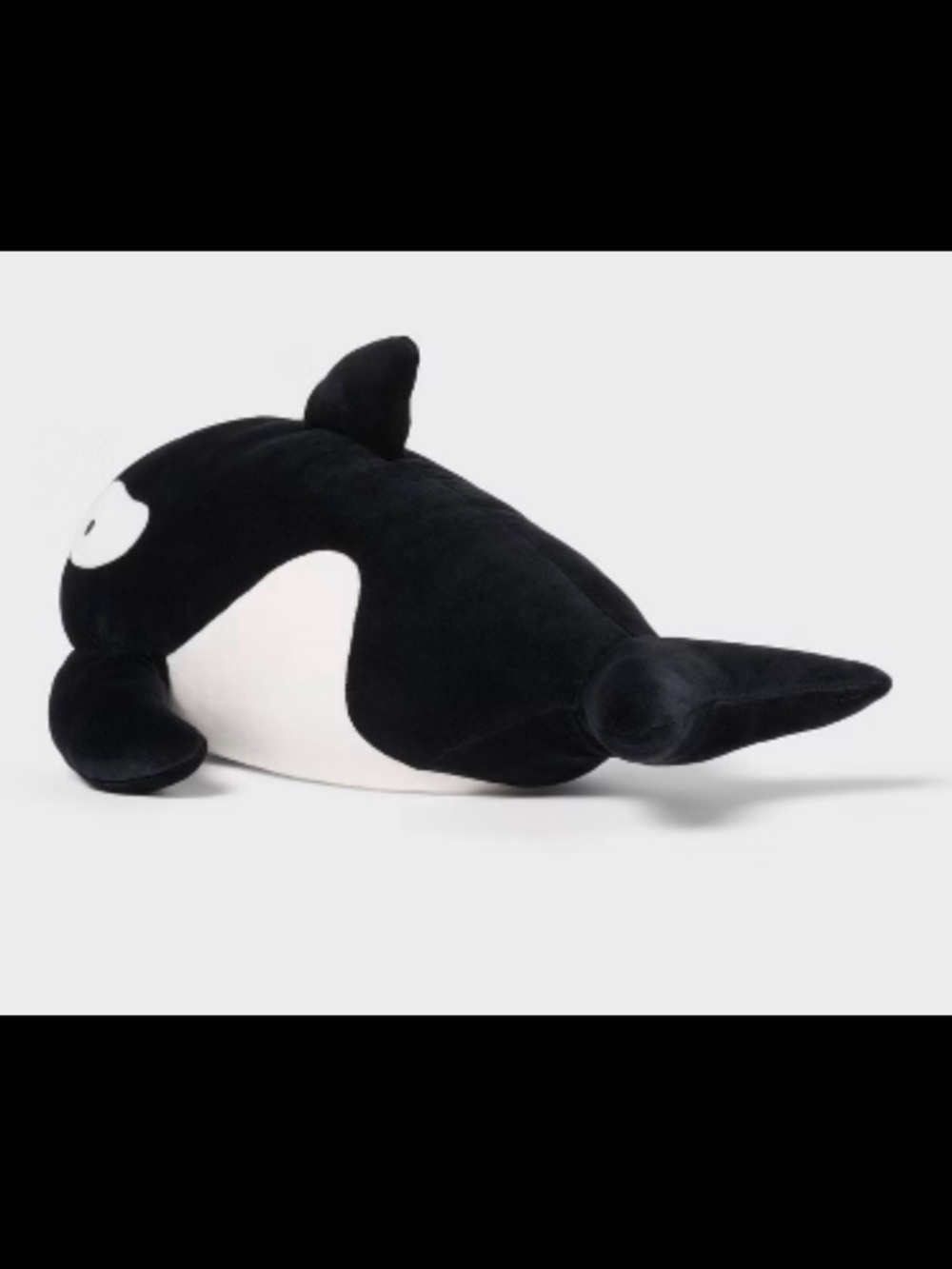 Pillowfort Black and White Orca Plush Stuffed Animal - Picture 3 of 3